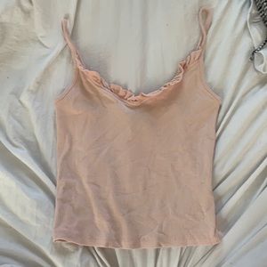 forever 21 pink ruffled tank